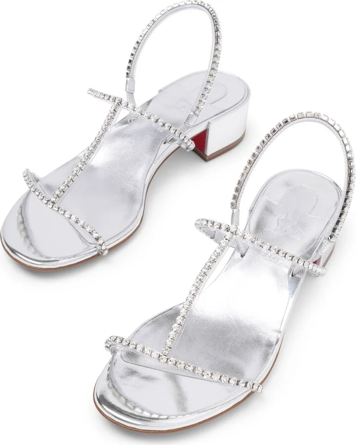 Simple Queenie 25 silver sandals - Image 5