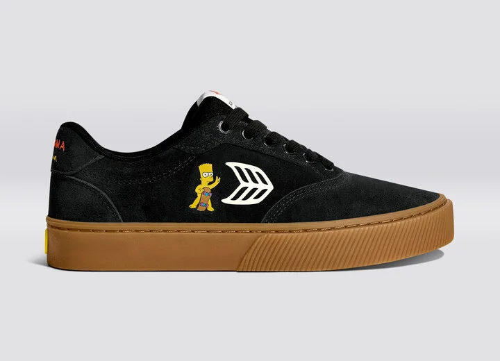Simpsons NAIOCA Black Suede Bart Skateboard Sneaker Men - Image 3