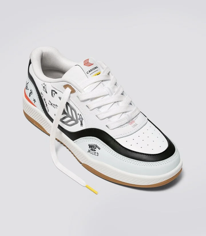 Simpsons UBA White Leather Bart Skateboard Sneaker Men - Image 2