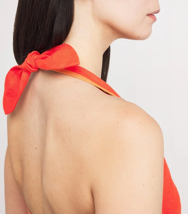 SIR. Linen Panettone Midi Dress - Image 6