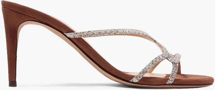 Sirena watersnake and suede mules