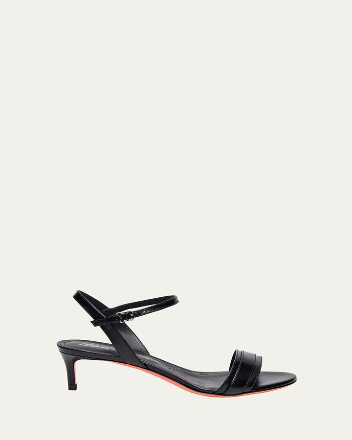 Sirolo Leather Ankle-Strap Sandals