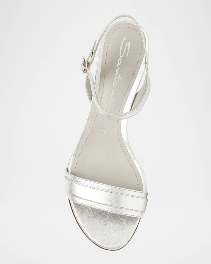 Sirolo Metallic Ankle-Strap Sandals - Image 3