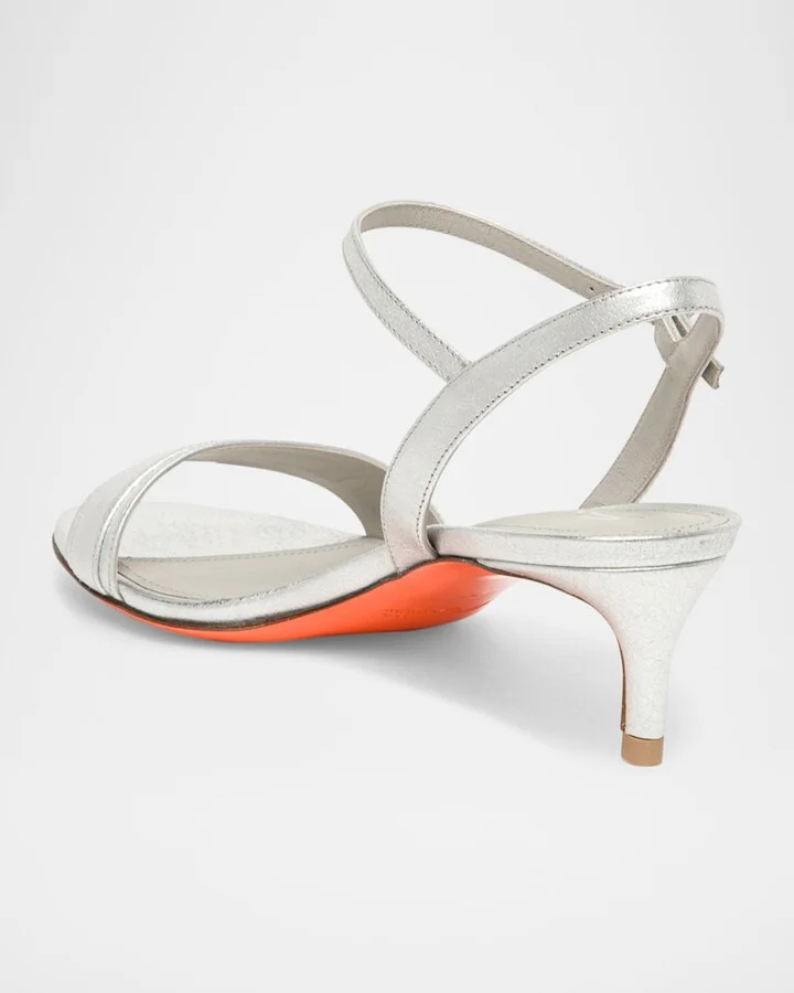 Sirolo Metallic Ankle-Strap Sandals - Image 4
