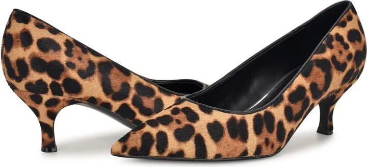 Sisko Genuine Calf Hair Pointed Toe Kitten Heel Pump - Image 6