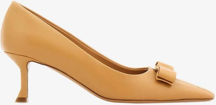 Siwar 60 Vara Bow Leather Pumps