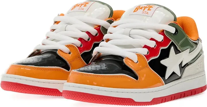 Sk8 #1 star-patch patent-leather sneakers - Image 2