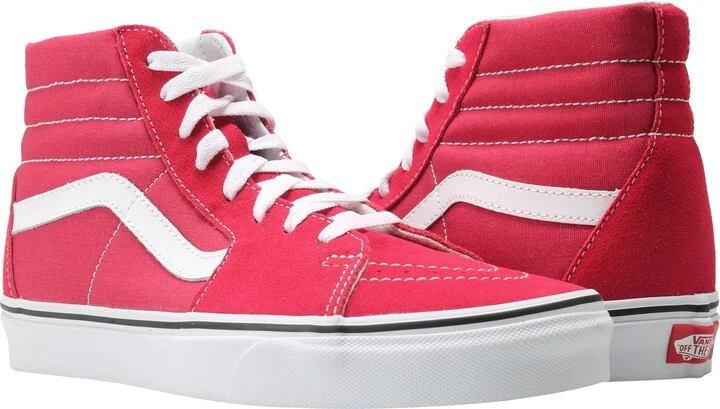 Sk8-Hi Crimson/White Classic Hi Top Unisex Sneakers VN0A38GEQ9U