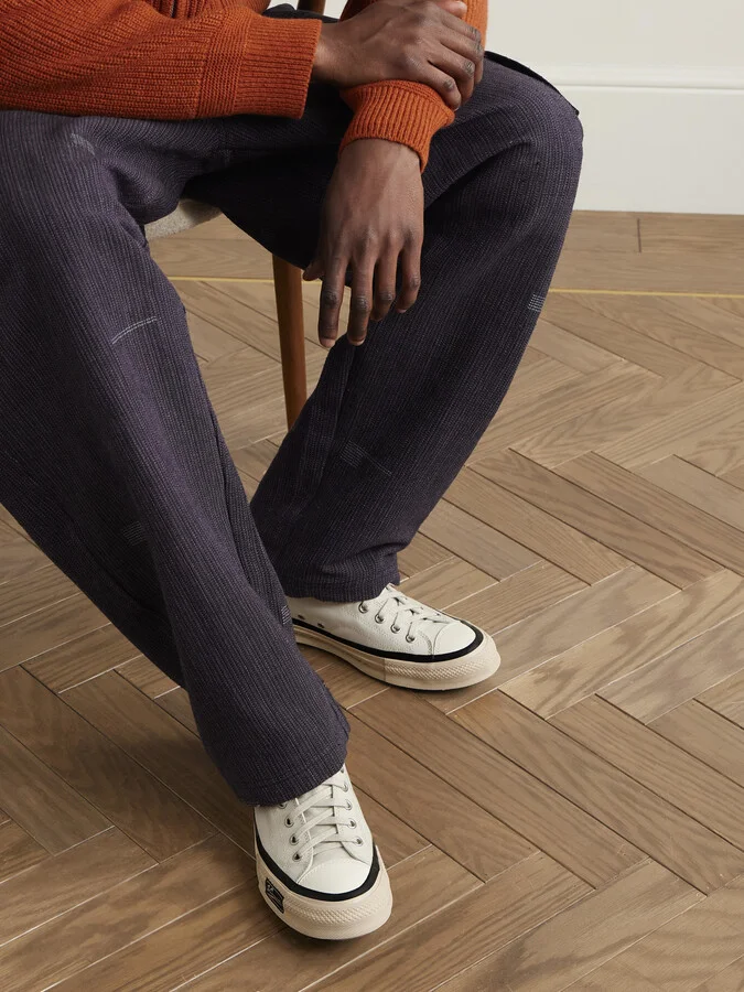 Skagway Lo Leather-Trimmed Canvas Sneakers - Image 2