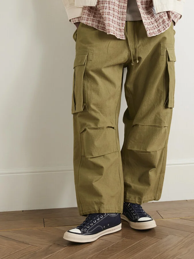 Skagway Lo Leather-Trimmed Canvas Sneakers - Image 2