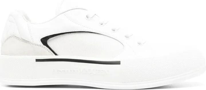 Skate Deck Plimsoll leather sneakers