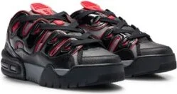 Skate-inspired trainers in mixed materials- Black Men's Sneakers size 6
