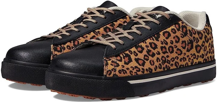 Skate Low Nano RKK408ZA Women's Brown Leopard Comp Toe Work Shoes ZPO3359