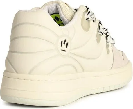 'skate' White Leather Sneakers - Image 3