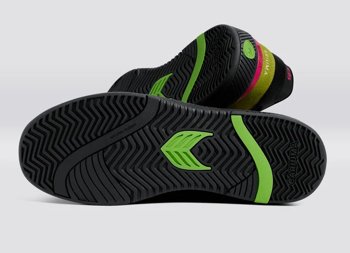 Skategoat C25 PRO Lime Green Suede Black Mesh Ivory Logo Pink Sneaker Men - Image 5