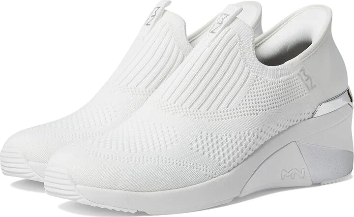 SKECHERS A-Wedge - Crecent Hands Free Slip-In Women's Shoes White : 9 B - Medium
