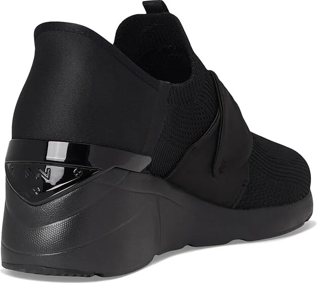 SKECHERS A Wedge - Enzie Hands-Free Slip-Ins Women's Shoes Black/Black : 7 B - Medium, Canvas - Image 4