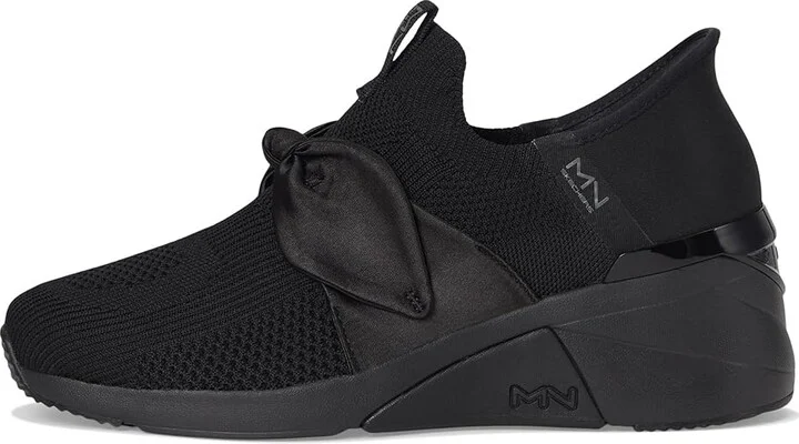 SKECHERS A Wedge - Enzie Hands-Free Slip-Ins Women's Shoes Black/Black : 7 B - Medium, Canvas - Image 6