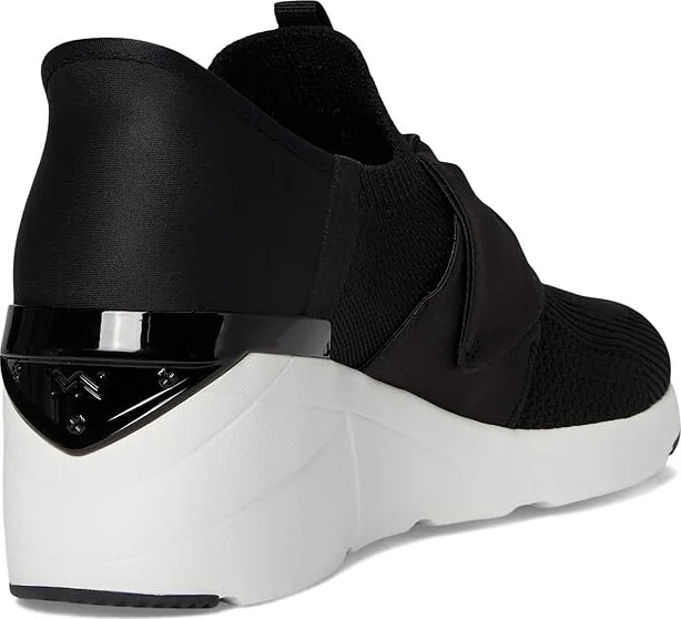 SKECHERS A Wedge - Enzie Hands-Free Slip-Ins Women's Shoes Black/White : 9 B - Medium, Canvas - Image 4