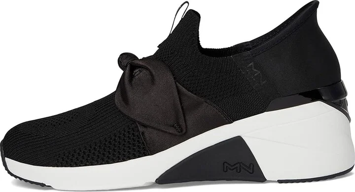 SKECHERS A Wedge - Enzie Hands-Free Slip-Ins Women's Shoes Black/White : 9 B - Medium, Canvas - Image 6