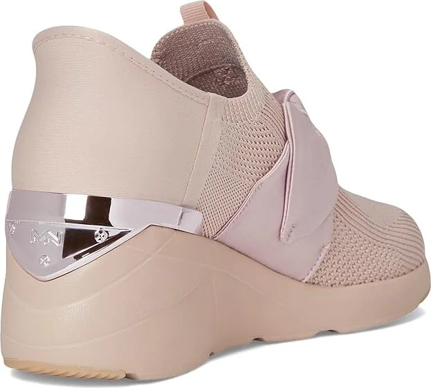 SKECHERS A Wedge - Enzie Hands-Free Slip-Ins Women's Shoes Pink : 9 B - Medium, Canvas - Image 4