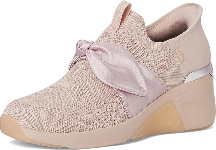 SKECHERS A Wedge - Enzie Hands-Free Slip-Ins Women's Shoes Pink : 9 B - Medium, Canvas - Image 5