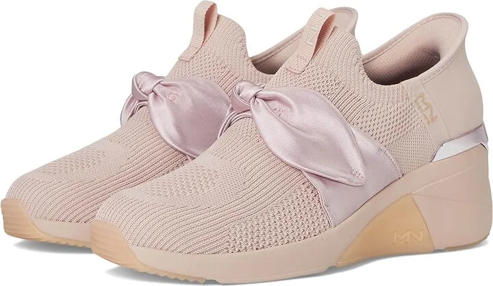 SKECHERS A Wedge - Enzie Hands-Free Slip-Ins Women's Shoes Pink : 9 B - Medium, Canvas