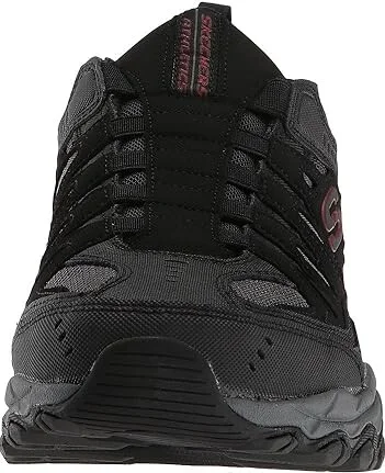 SKECHERS After Burn M. Fit Men's Shoes Black/Charcoal : 7 D - Medium, Leather/Nubuck/Synthetic - Image 6