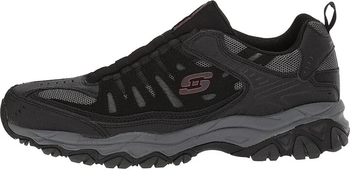 SKECHERS After Burn M. Fit Men's Shoes Black/Charcoal : 7 D - Medium, Leather/Nubuck/Synthetic - Image 7