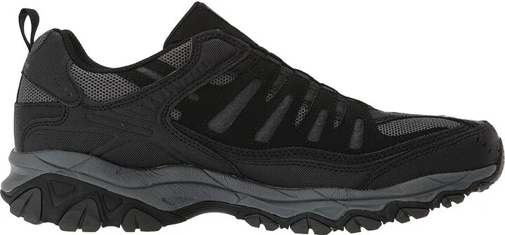 SKECHERS After Burn M. Fit Men's Shoes Black/Charcoal : 7 D - Medium, Leather/Nubuck/Synthetic - Image 8