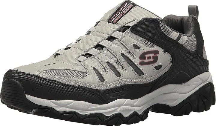 SKECHERS After Burn M. Fit Men's Shoes Gray/Black : 7 D - Medium, Leather/Nubuck/Synthetic - Image 2