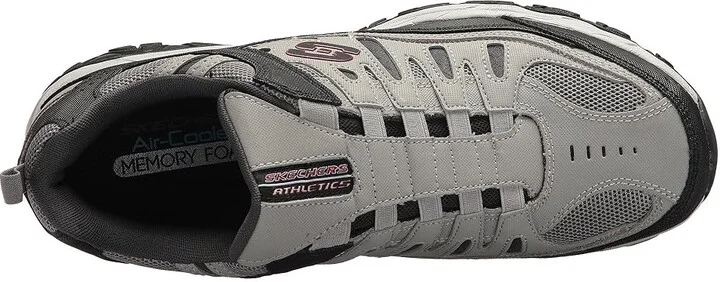 SKECHERS After Burn M. Fit Men's Shoes Gray/Black : 7 D - Medium, Leather/Nubuck/Synthetic - Image 3