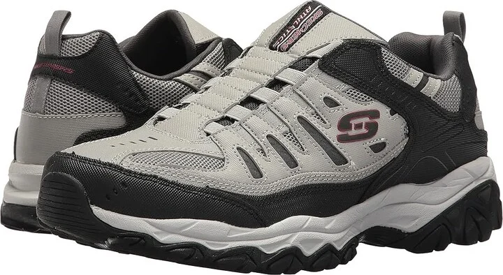 SKECHERS After Burn M. Fit Men's Shoes Gray/Black : 7 D - Medium, Leather/Nubuck/Synthetic