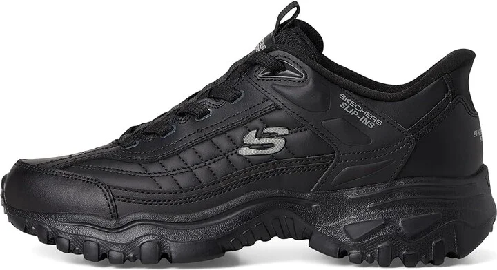 SKECHERS Afterburn E'Lite Grill Corporal Hands Free Slip-In Men's Shoes Black/Black : 6.5 D - Medium, Leather - Image 6