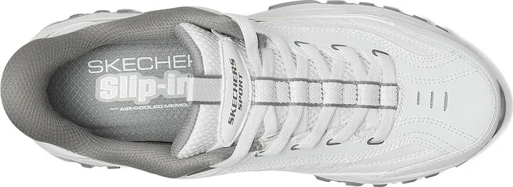 SKECHERS Afterburn E'Lite Grill Corporal Hands Free Slip-In Men's Shoes White/Gray : 8.5 D - Medium, Leather - Image 2