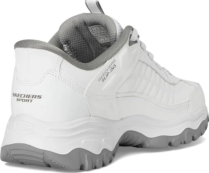 SKECHERS Afterburn E'Lite Grill Corporal Hands Free Slip-In Men's Shoes White/Gray : 8.5 D - Medium, Leather - Image 4