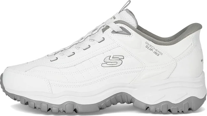 SKECHERS Afterburn E'Lite Grill Corporal Hands Free Slip-In Men's Shoes White/Gray : 8.5 D - Medium, Leather - Image 6