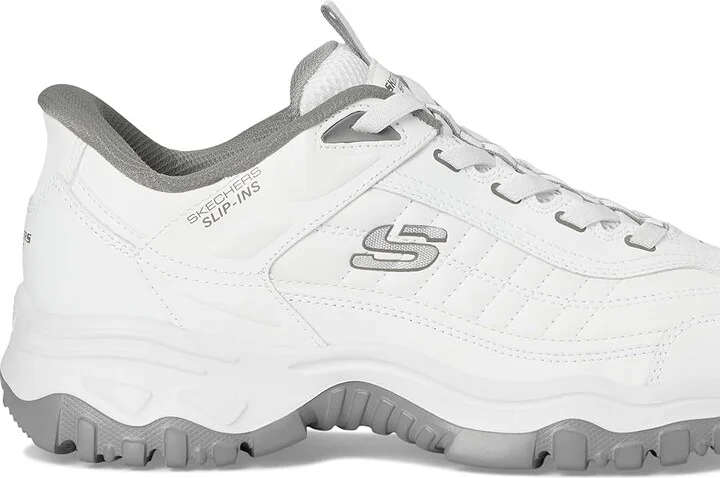 SKECHERS Afterburn E'Lite Grill Corporal Hands Free Slip-In Men's Shoes White/Gray : 8.5 D - Medium, Leather - Image 7