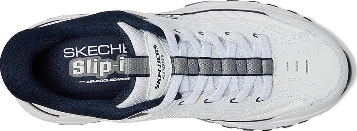SKECHERS Afterburn E'Lite Grill Corporal Hands Free Slip-In Men's Shoes White/Navy : 8 D - Medium, Leather - Image 2