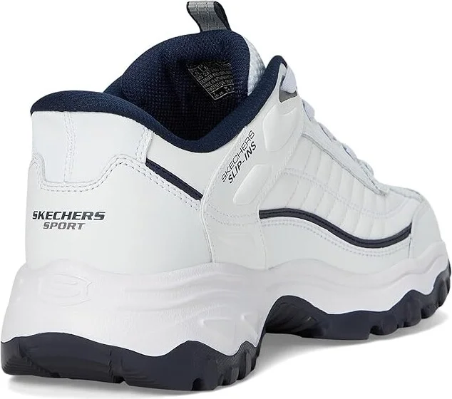 SKECHERS Afterburn E'Lite Grill Corporal Hands Free Slip-In Men's Shoes White/Navy : 8 D - Medium, Leather - Image 4