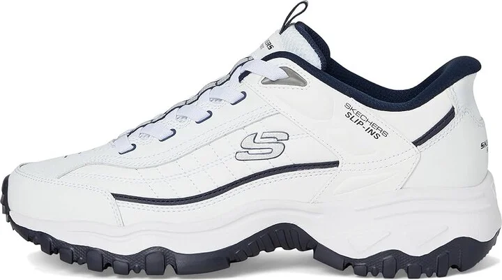 SKECHERS Afterburn E'Lite Grill Corporal Hands Free Slip-In Men's Shoes White/Navy : 8 D - Medium, Leather - Image 6