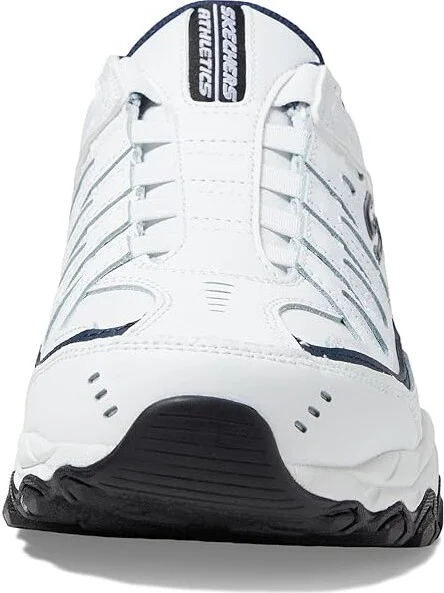 SKECHERS Afterburn M. Fit Grill Captain Hands Free Slip-Ins Men's Shoes White/Navy : 6.5 D - Medium, Leather/Synthetic - Image 5