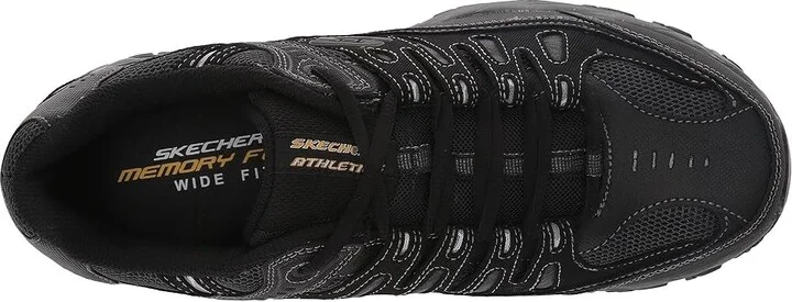 SKECHERS Afterburn M. Fit Men's Lace up casual Shoes Black : 8.5 4E - Extra Wide, Synthetic - Image 3