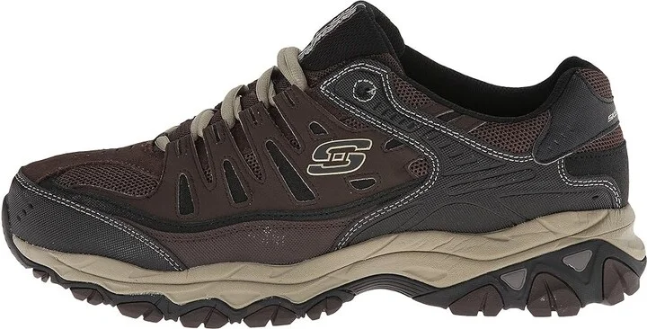 SKECHERS Afterburn M. Fit Men's Lace up casual Shoes Brown/Taupe : 7 D - Medium, Synthetic - Image 7