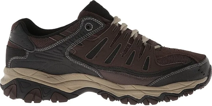 SKECHERS Afterburn M. Fit Men's Lace up casual Shoes Brown/Taupe : 7 D - Medium, Synthetic - Image 8