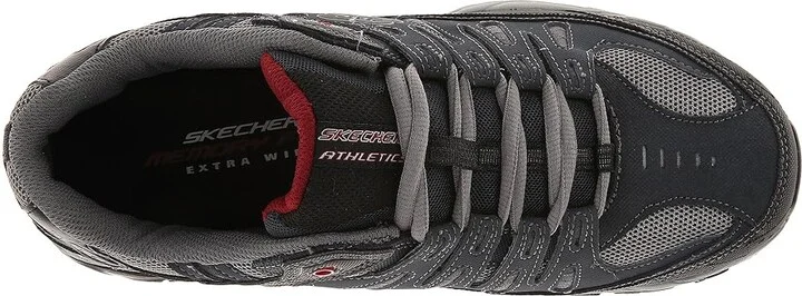 SKECHERS Afterburn M. Fit Men's Lace up casual Shoes Navy : 8 4E - Extra Wide, Leather/Synthetic - Image 3