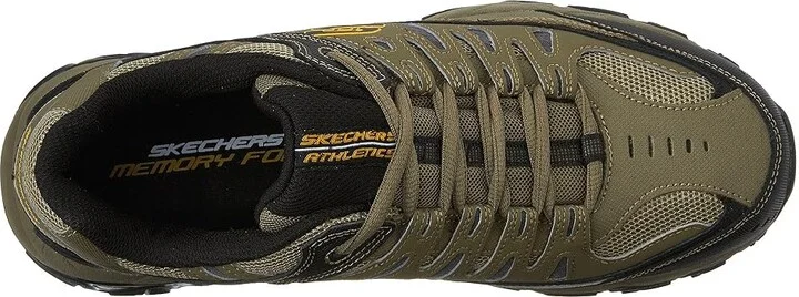 SKECHERS Afterburn M. Fit Men's Lace up casual Shoes Pebble/Black/Pebble : 6.5 D - Medium, Leather/Synthetic - Image 3