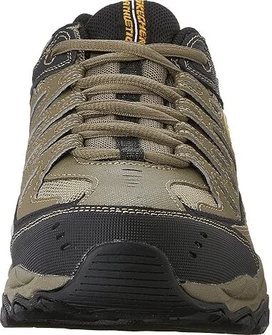 SKECHERS Afterburn M. Fit Men's Lace up casual Shoes Pebble/Black/Pebble : 6.5 D - Medium, Leather/Synthetic - Image 6