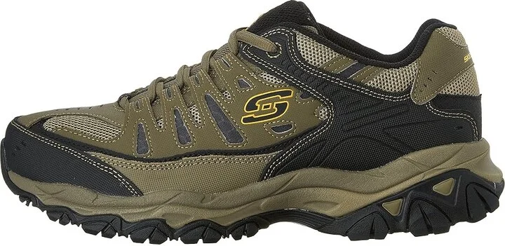 SKECHERS Afterburn M. Fit Men's Lace up casual Shoes Pebble/Black/Pebble : 6.5 D - Medium, Leather/Synthetic - Image 7