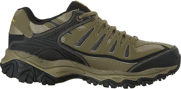 SKECHERS Afterburn M. Fit Men's Lace up casual Shoes Pebble/Black/Pebble : 6.5 D - Medium, Leather/Synthetic - Image 8